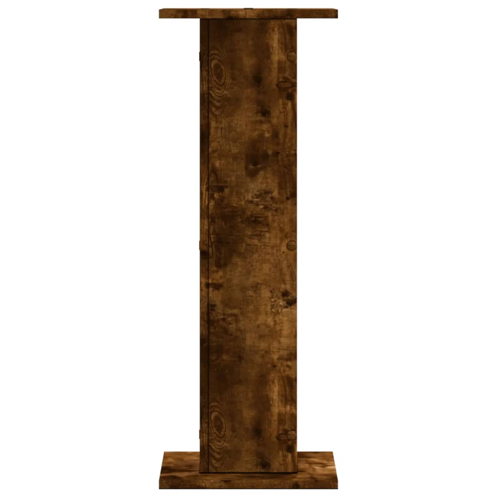 vidaXL Plant Stands 2 pcs Smoked Oak 30x30x80 cm Engineered Wood
