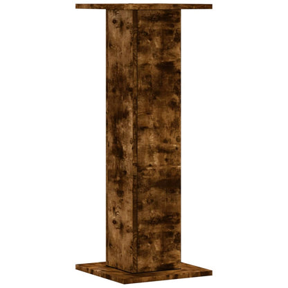 vidaXL Plant Stands 2 pcs Smoked Oak 30x30x80 cm Engineered Wood