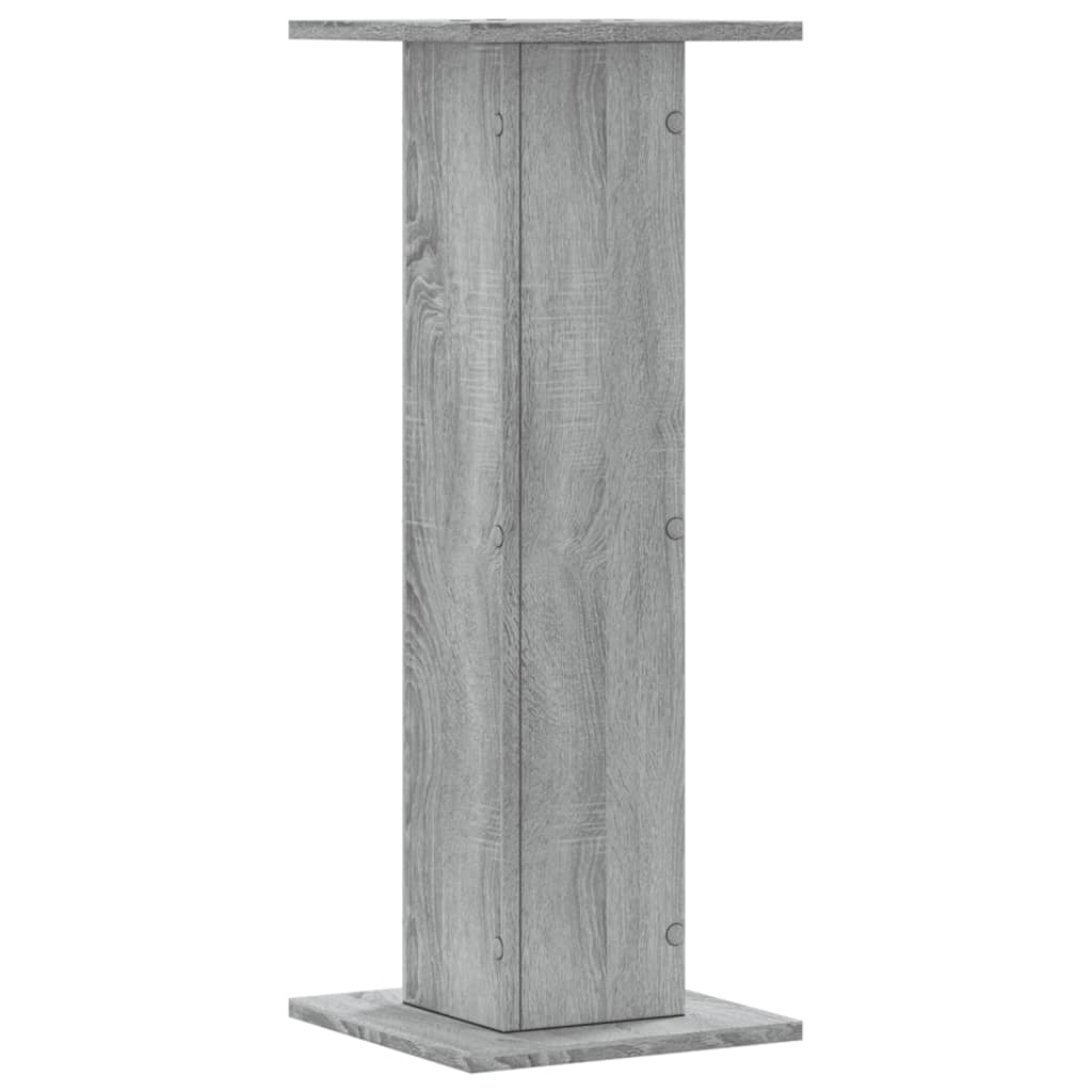 vidaXL Plant Stands 2 pcs Grey Sonoma 30x30x80 cm Engineered Wood