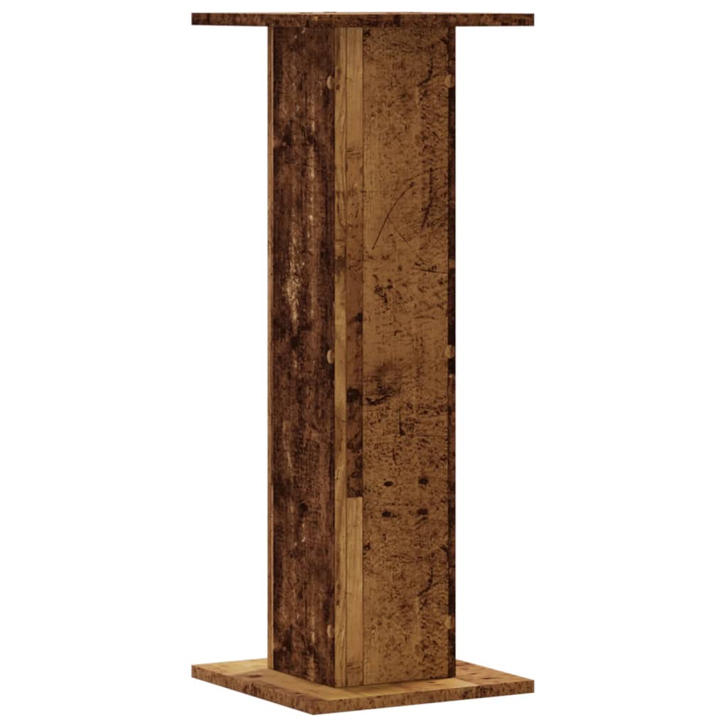 vidaXL Plant Stands 2 pcs Old Wood 30x30x80 cm Engineered Wood