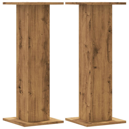 vidaXL Plant Stands 2 pcs Artisian Oak 30x30x80 cm Engineered Wood