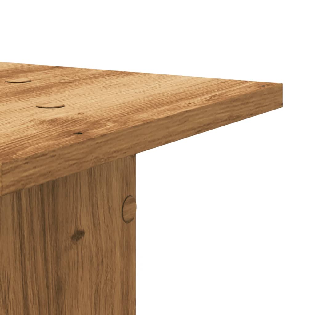 vidaXL Plant Stands 2 pcs Artisian Oak 30x30x80 cm Engineered Wood