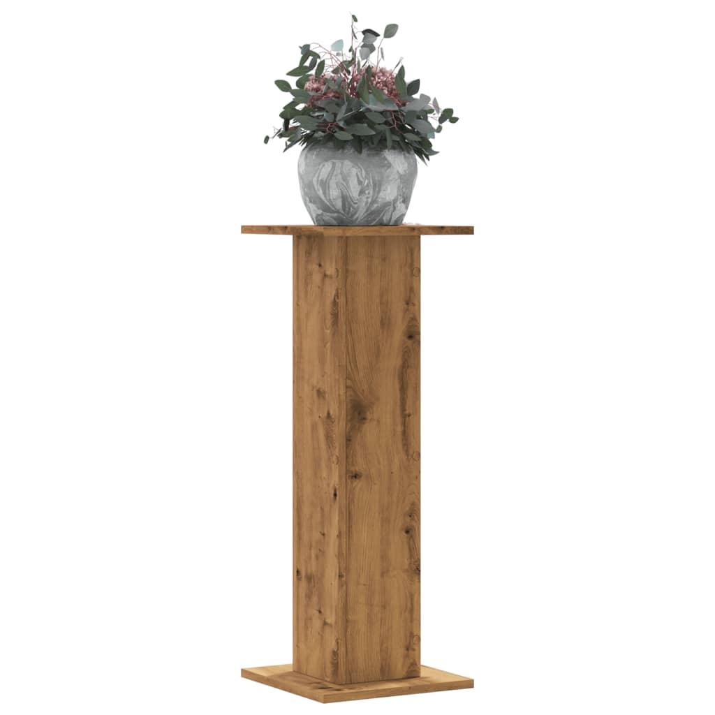vidaXL Plant Stands 2 pcs Artisian Oak 30x30x80 cm Engineered Wood