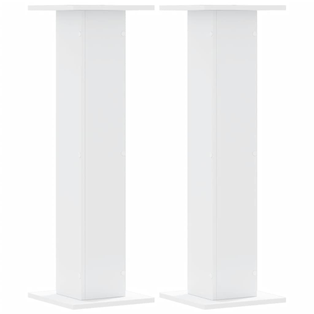 vidaXL Plant Stands 2 pcs White 30x30x95 cm Engineered Wood