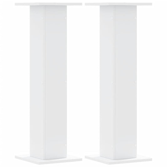 vidaXL Plant Stands 2 pcs White 30x30x95 cm Engineered Wood