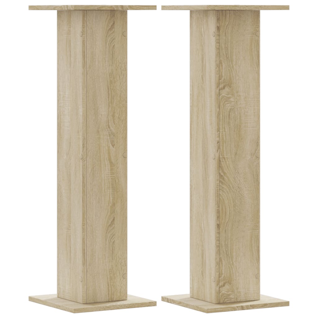 vidaXL Plant Stands 2 pcs Sonoma Oak 30x30x95 cm Engineered Wood