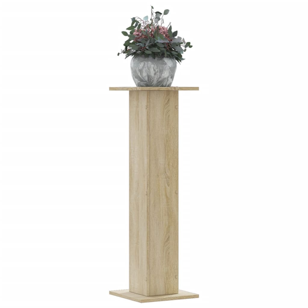 vidaXL Plant Stands 2 pcs Sonoma Oak 30x30x95 cm Engineered Wood
