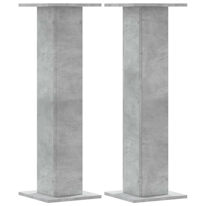 vidaXL Plant Stands 2 pcs Concrete Grey 30x30x95 cm Engineered Wood