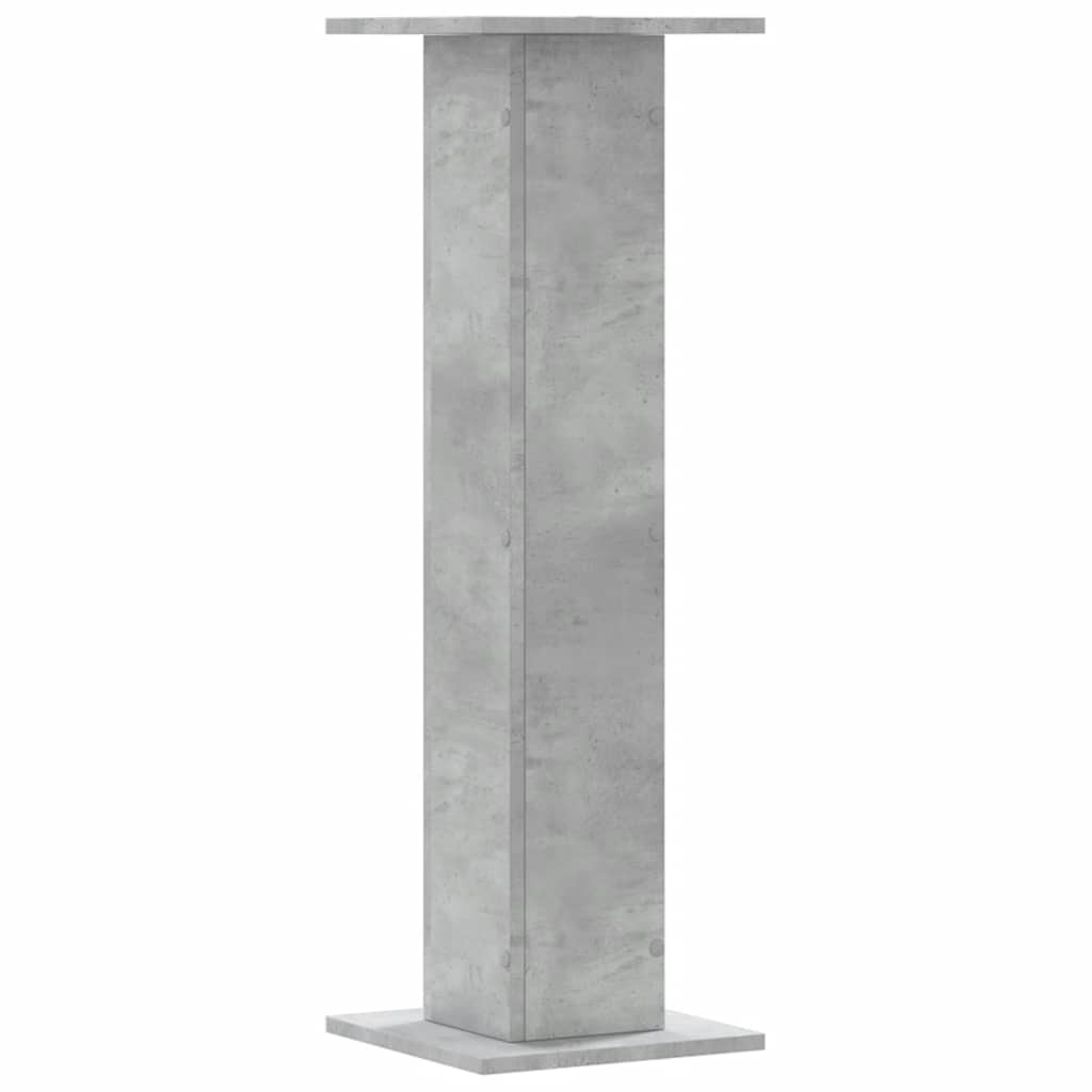 vidaXL Plant Stands 2 pcs Concrete Grey 30x30x95 cm Engineered Wood