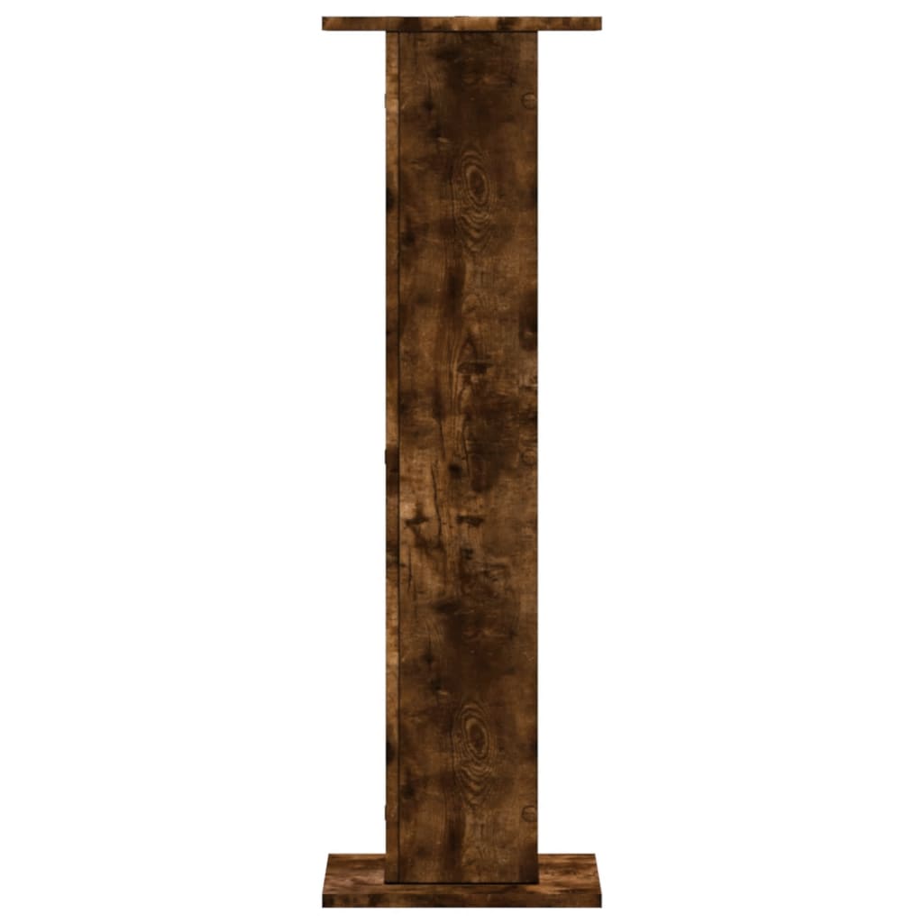 vidaXL Plant Stands 2 pcs Smoked Oak 30x30x95 cm Engineered Wood