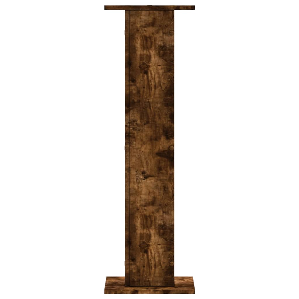 vidaXL Plant Stands 2 pcs Smoked Oak 30x30x95 cm Engineered Wood