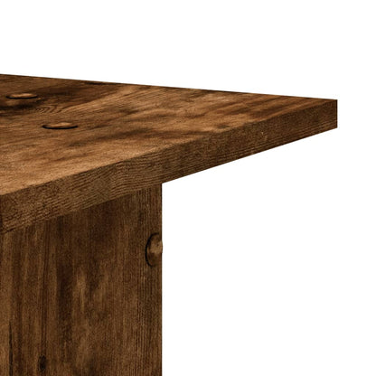 vidaXL Plant Stands 2 pcs Smoked Oak 30x30x95 cm Engineered Wood