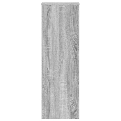 vidaXL Plant Stands 2 pcs Grey Sonoma 33x33x100 cm Engineered Wood