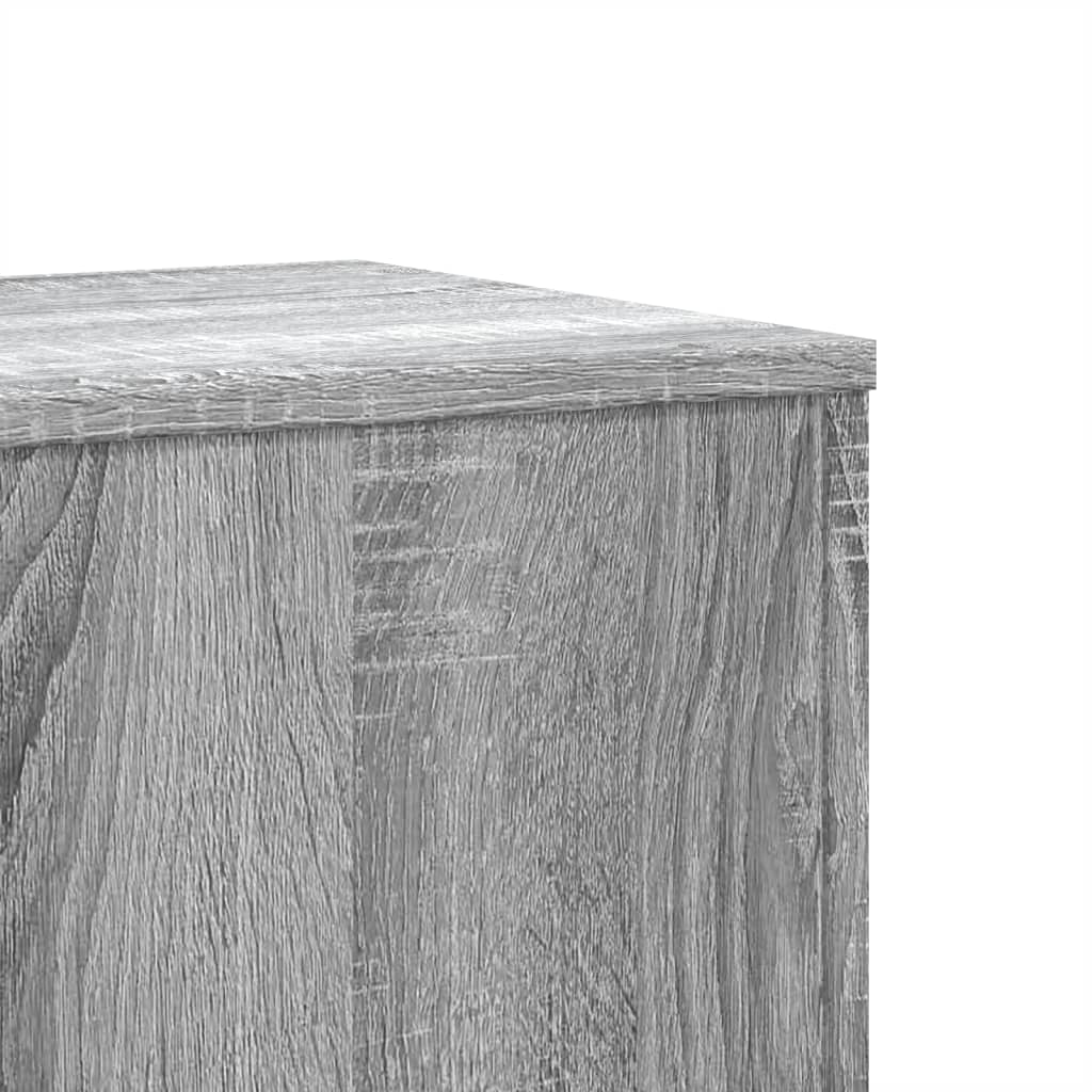 vidaXL Plant Stands 2 pcs Grey Sonoma 33x33x100 cm Engineered Wood