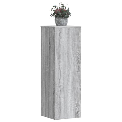 vidaXL Plant Stands 2 pcs Grey Sonoma 33x33x100 cm Engineered Wood