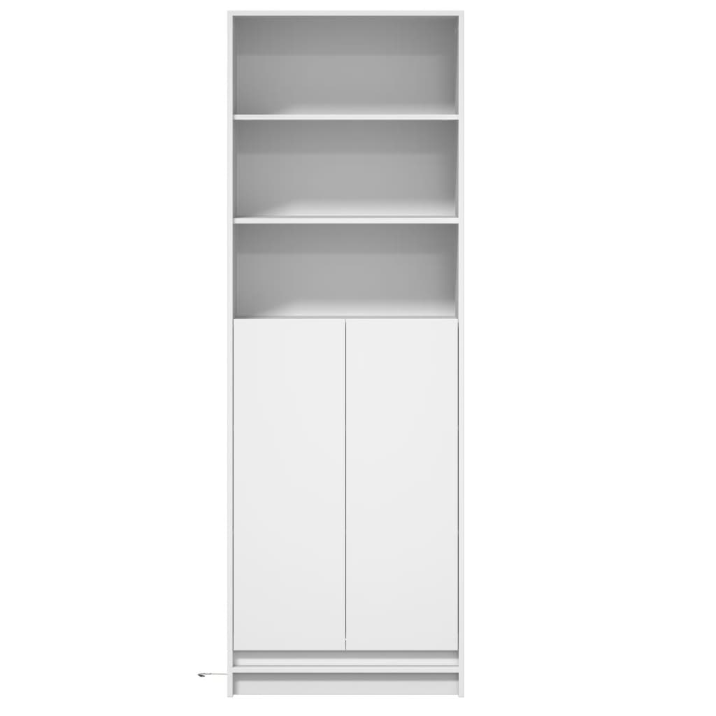 vidaXL Highboard with LED White 69x32,5x200 cm Engineered Wood