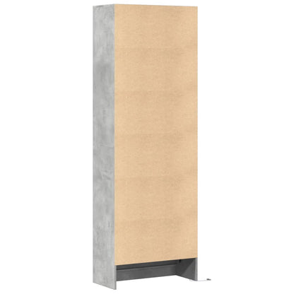 vidaXL Highboard with LED Concrete Grey 69x32,5x200 cm Engineered Wood