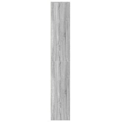 vidaXL Highboard with LED Grey Sonoma 69x32.5x200 cm Engineered Wood