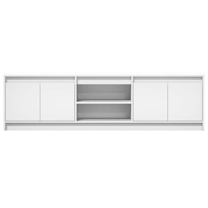 vidaXL TV Cabinet with LED White 180x34x50 cm Engineered Wood
