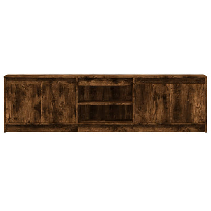 vidaXL TV Cabinet with LED Smoked Oak 180x34x50 cm Engineered Wood