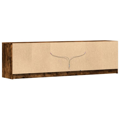 vidaXL TV Cabinet with LED Smoked Oak 180x34x50 cm Engineered Wood