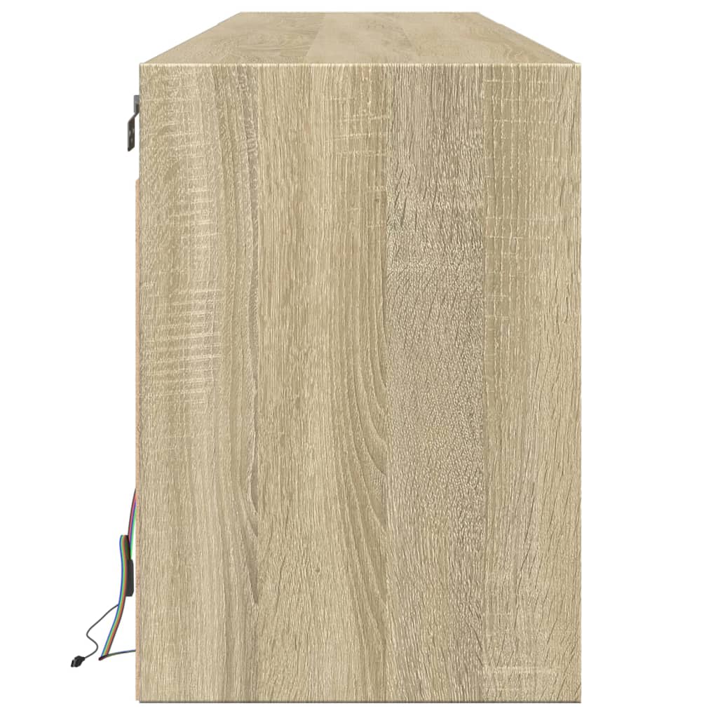 vidaXL TV Wall Cabinet with LED Sonoma Oak 180x31x45 cm