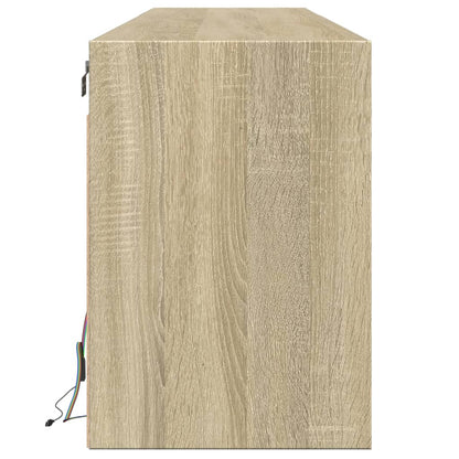 vidaXL TV Wall Cabinet with LED Sonoma Oak 180x31x45 cm