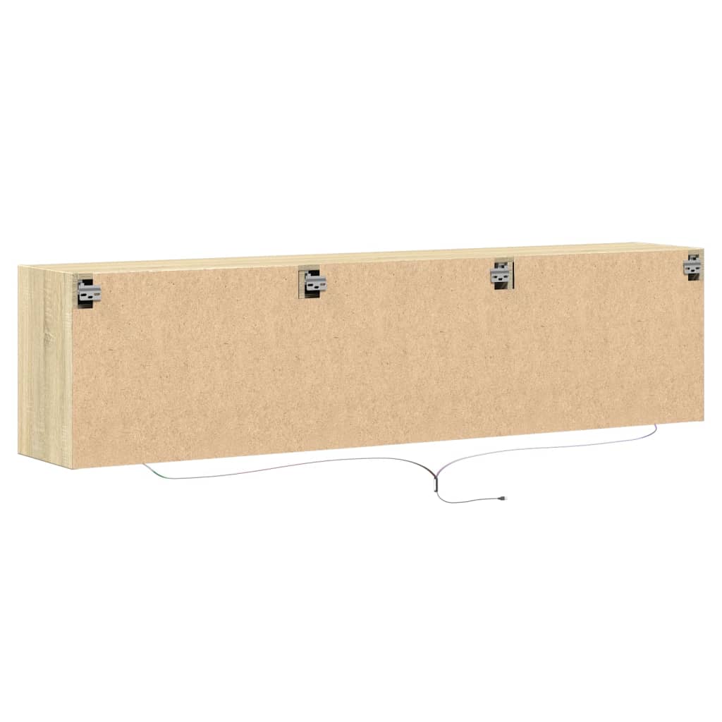 vidaXL TV Wall Cabinet with LED Sonoma Oak 180x31x45 cm