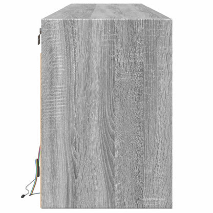 vidaXL TV Wall Cabinet with LED Grey Sonoma 180x31x45 cm