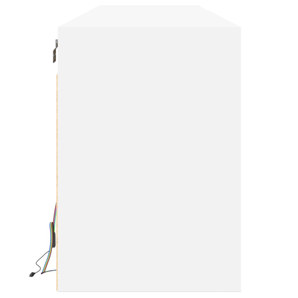 vidaXL TV Wall Cabinet with LED White 180x31x45 cm
