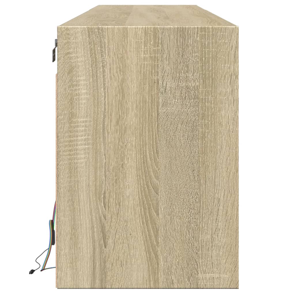 vidaXL TV Wall Cabinet with LED Sonoma Oak 180x31x45 cm