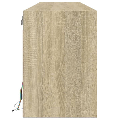 vidaXL TV Wall Cabinet with LED Sonoma Oak 180x31x45 cm