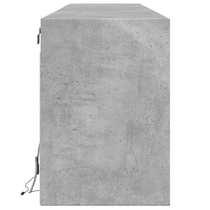 vidaXL TV Wall Cabinet with LED Concrete Grey 180x31x45 cm