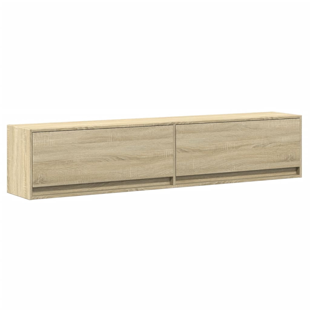 vidaXL TV Wall Cabinet with LED Sonoma Oak 180x31x38 cm
