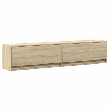 vidaXL TV Wall Cabinet with LED Sonoma Oak 180x31x38 cm