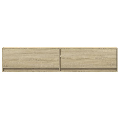vidaXL TV Wall Cabinet with LED Sonoma Oak 180x31x38 cm