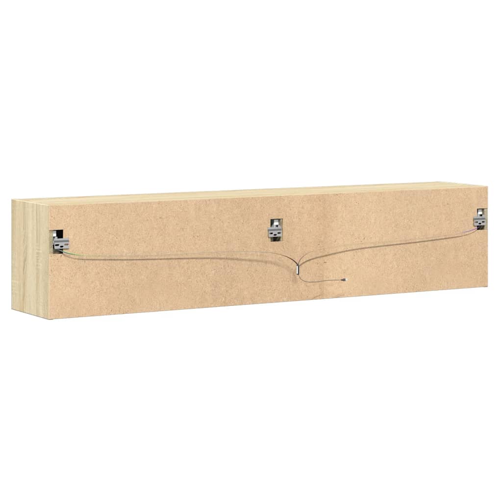vidaXL TV Wall Cabinet with LED Sonoma Oak 180x31x38 cm