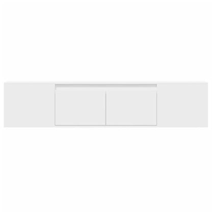 vidaXL TV Wall Cabinet with LED White 180x31x39.5 cm