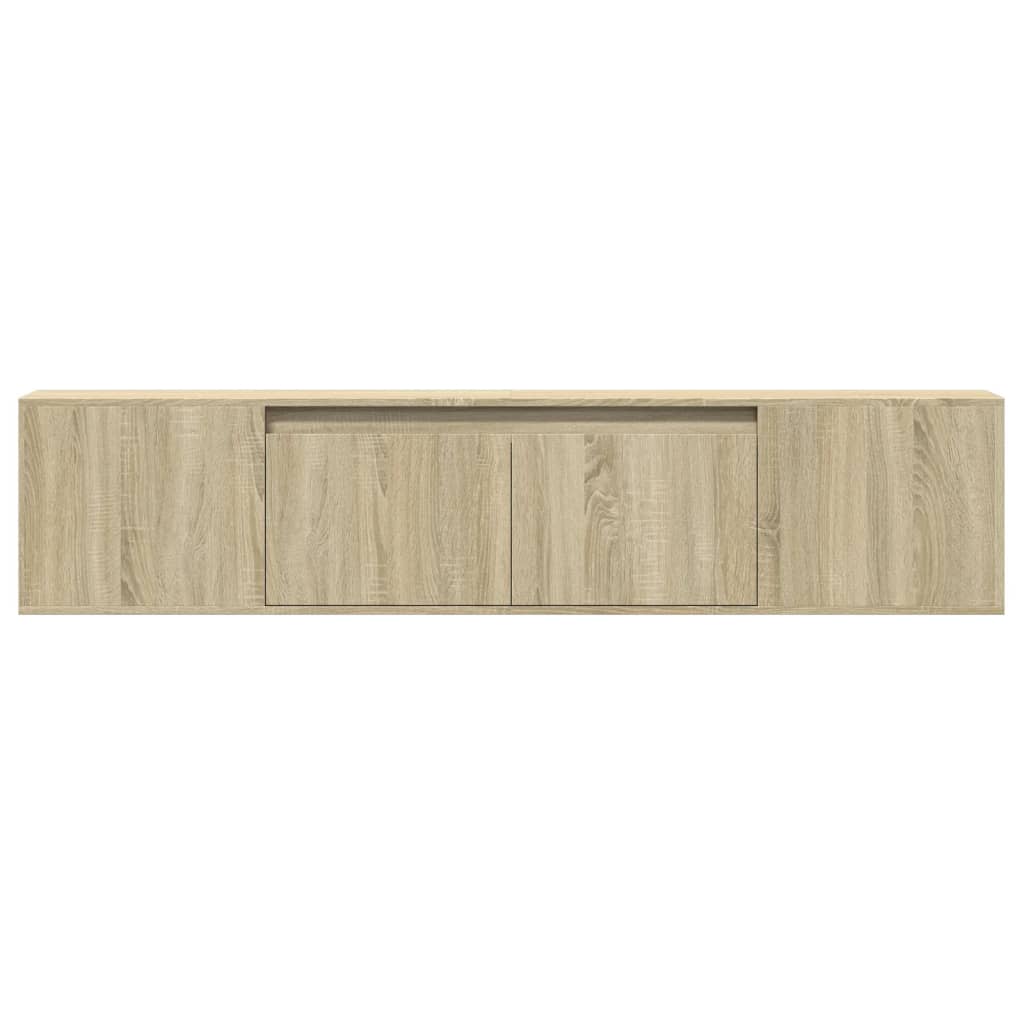 vidaXL TV Wall Cabinet with LED Sonoma Oak 180x31x39.5 cm