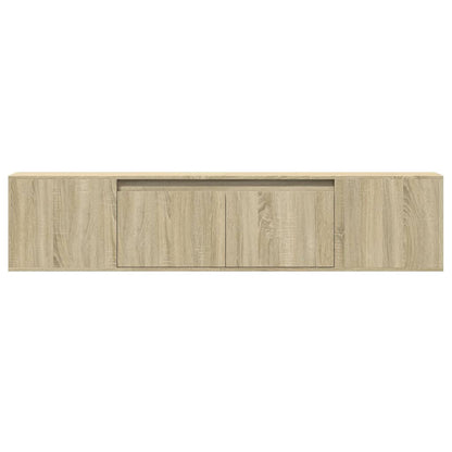 vidaXL TV Wall Cabinet with LED Sonoma Oak 180x31x39.5 cm