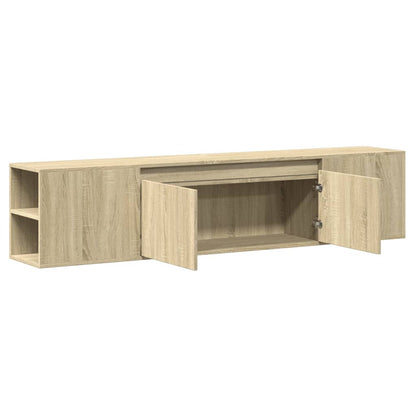 vidaXL TV Wall Cabinet with LED Sonoma Oak 180x31x39.5 cm