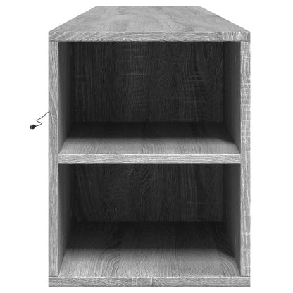 vidaXL TV Wall Cabinet with LED Grey Sonoma 180x31x39.5 cm