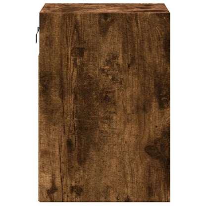 vidaXL Wall-mounted Bedside Cabinets with LED Lights 2 pcs Smoked Oak