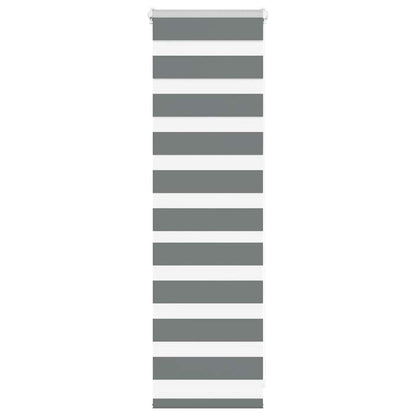 vidaXL Zebra Blind Dark Grey 40x100 cm Fabric Width 35.9 cm Polyester