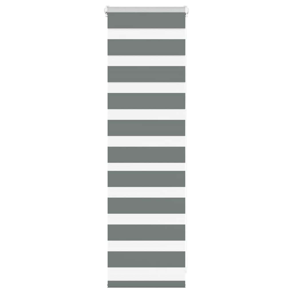 vidaXL Zebra Blind Dark Grey 45x100 cm Fabric Width 40,9 cm Polyester