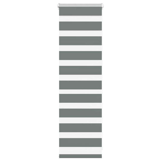 vidaXL Zebra Blind Dark Grey 45x100 cm Fabric Width 40,9 cm Polyester
