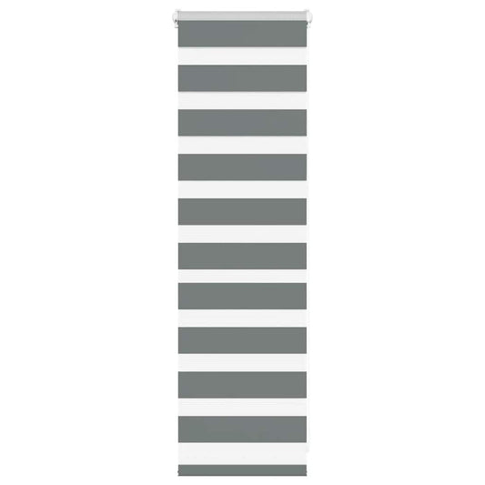 vidaXL Zebra Blind Dark Grey 50x100 cm Fabric Width 45,9 cm Polyester