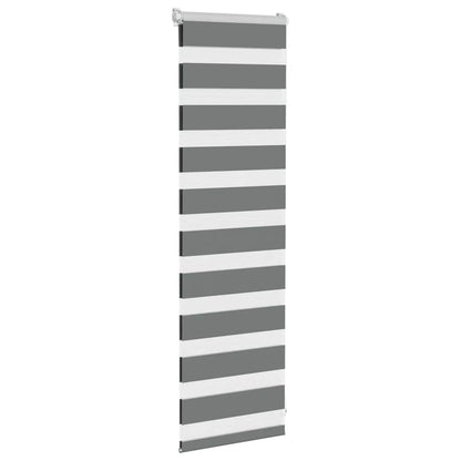 vidaXL Zebra Blind Dark Grey 50x100 cm Fabric Width 45,9 cm Polyester