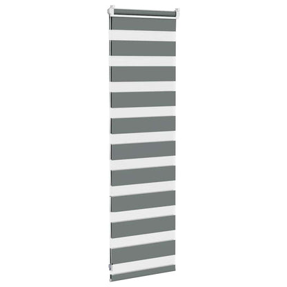 vidaXL Zebra Blind Dark Grey 50x100 cm Fabric Width 45,9 cm Polyester