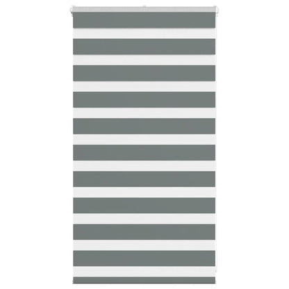 vidaXL Zebra Blind Dark Grey 85x100 cm Fabric Width 80,9 cm Polyester